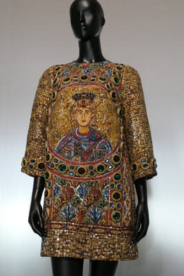 a heavily beaded tunic