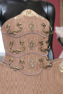 closeup of dress with dresser hardware