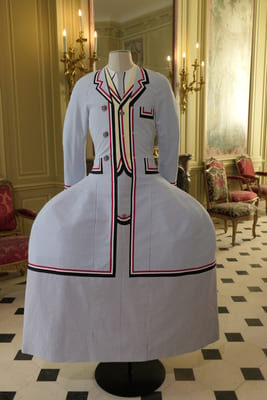 an exaggerated dress on mannequin